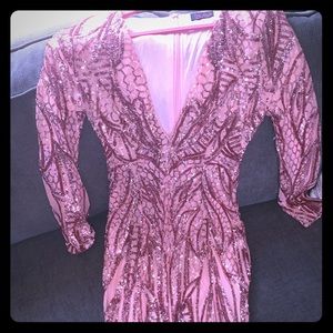 Low cut sparkly dress